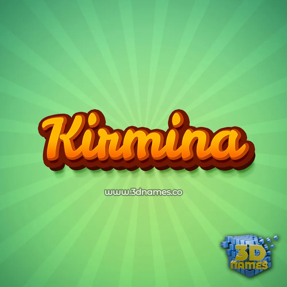 kirmina in Green Rays style - 3D name wallpaper