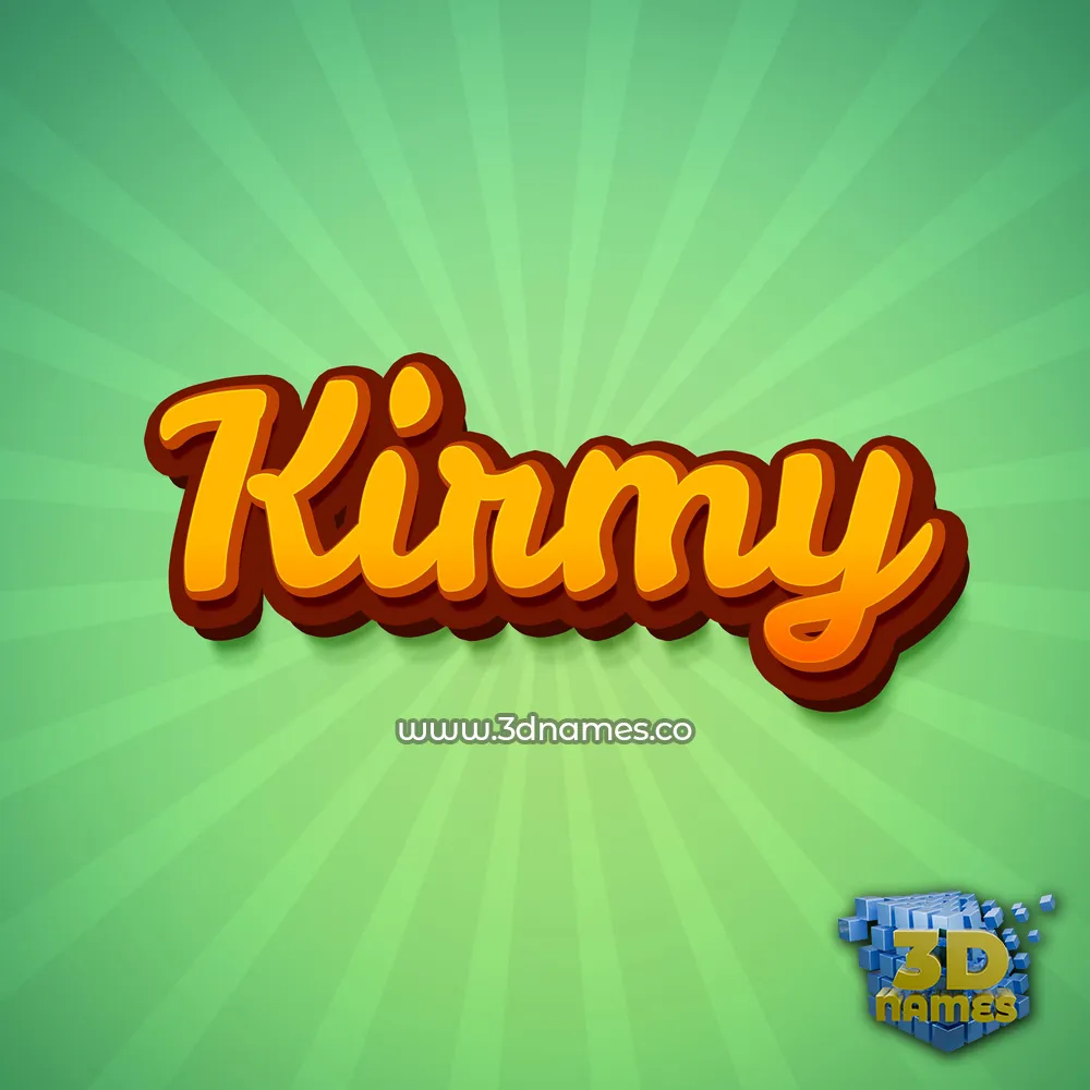 kirmy in Green Rays style - 3D name wallpaper