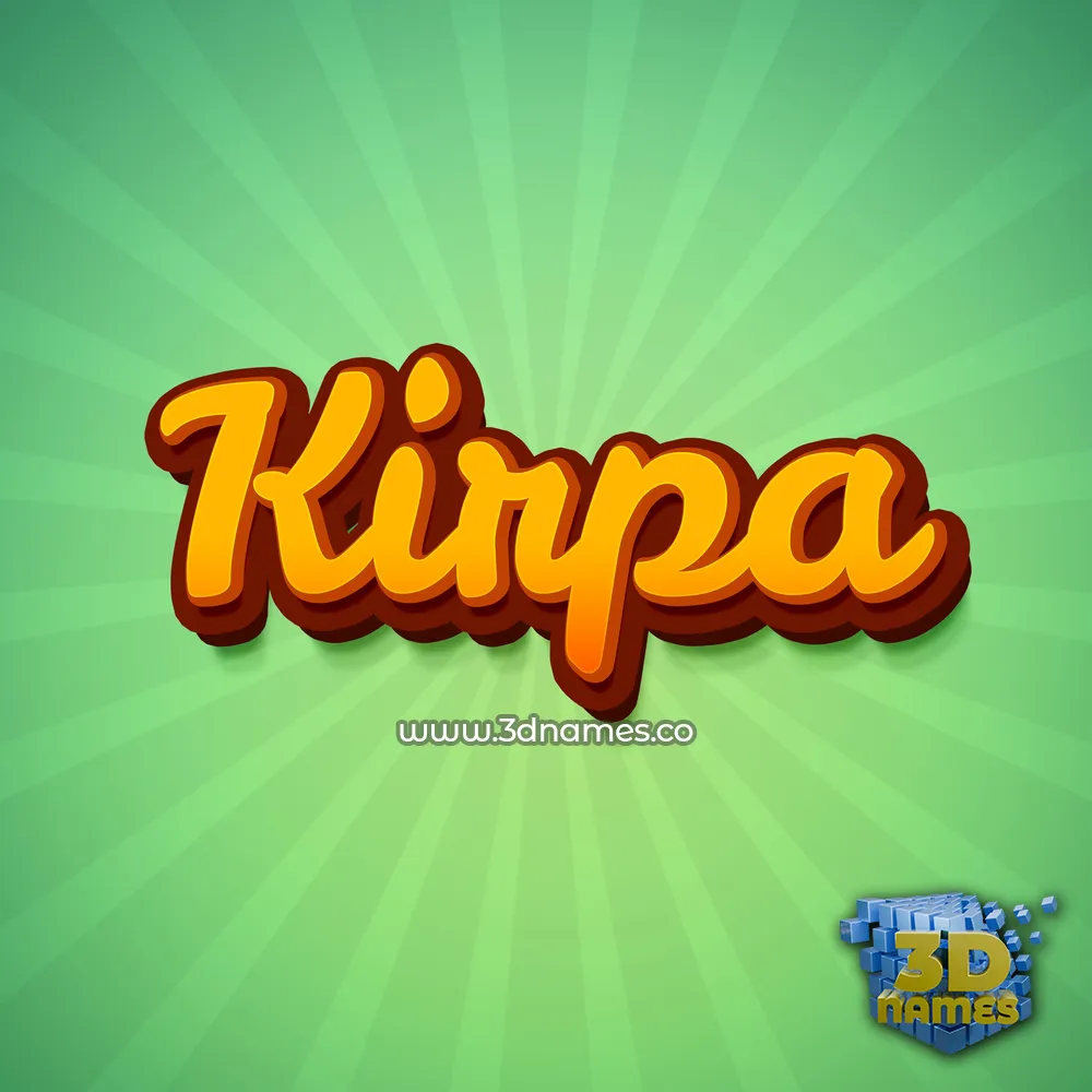 kirpa in Green Rays style - 3D name wallpaper