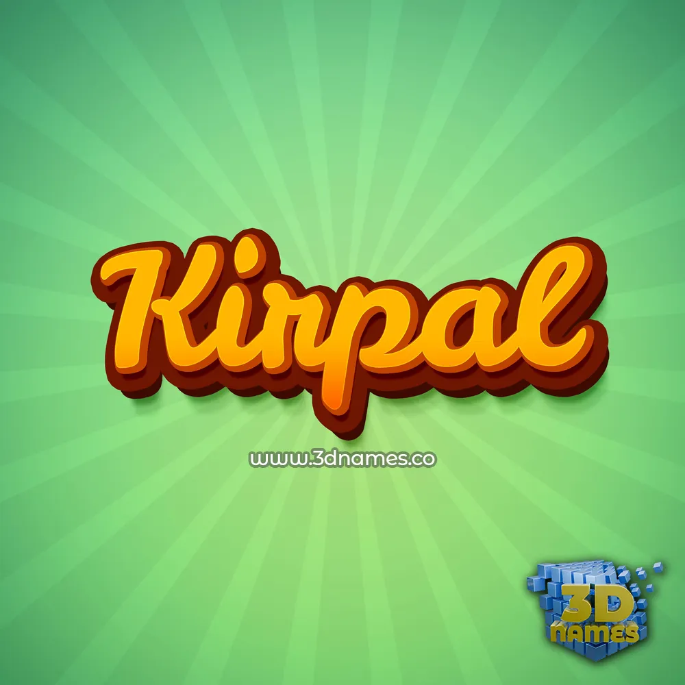 kirpal in Green Rays style - 3D name wallpaper