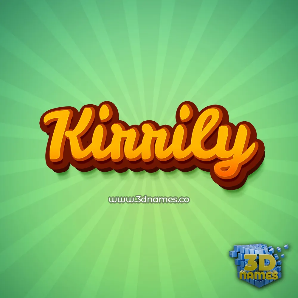 kirrily in Green Rays style - 3D name wallpaper