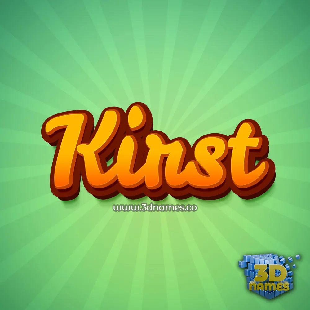 kirst in Green Rays style - 3D name wallpaper