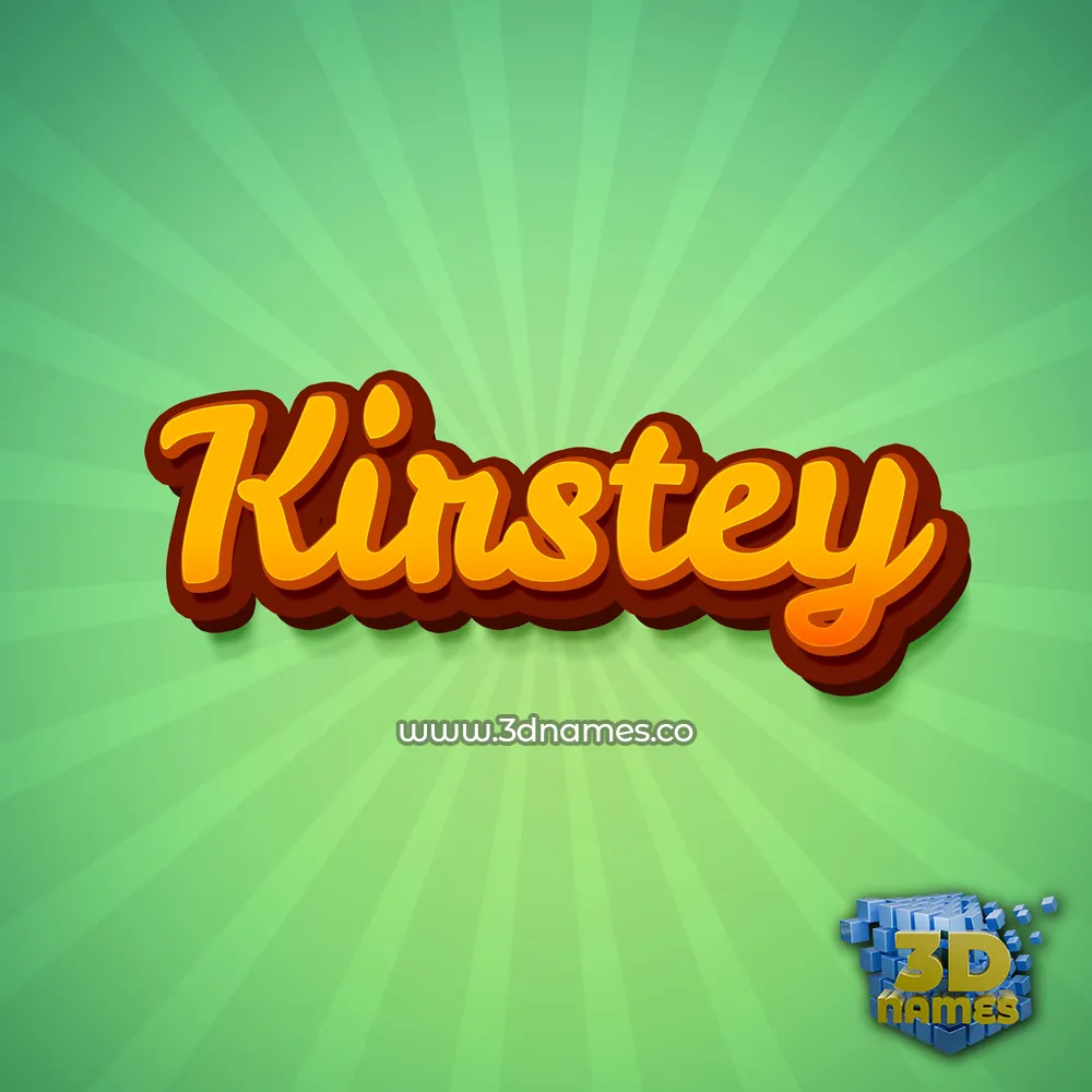 kirstey in Green Rays style - 3D name wallpaper