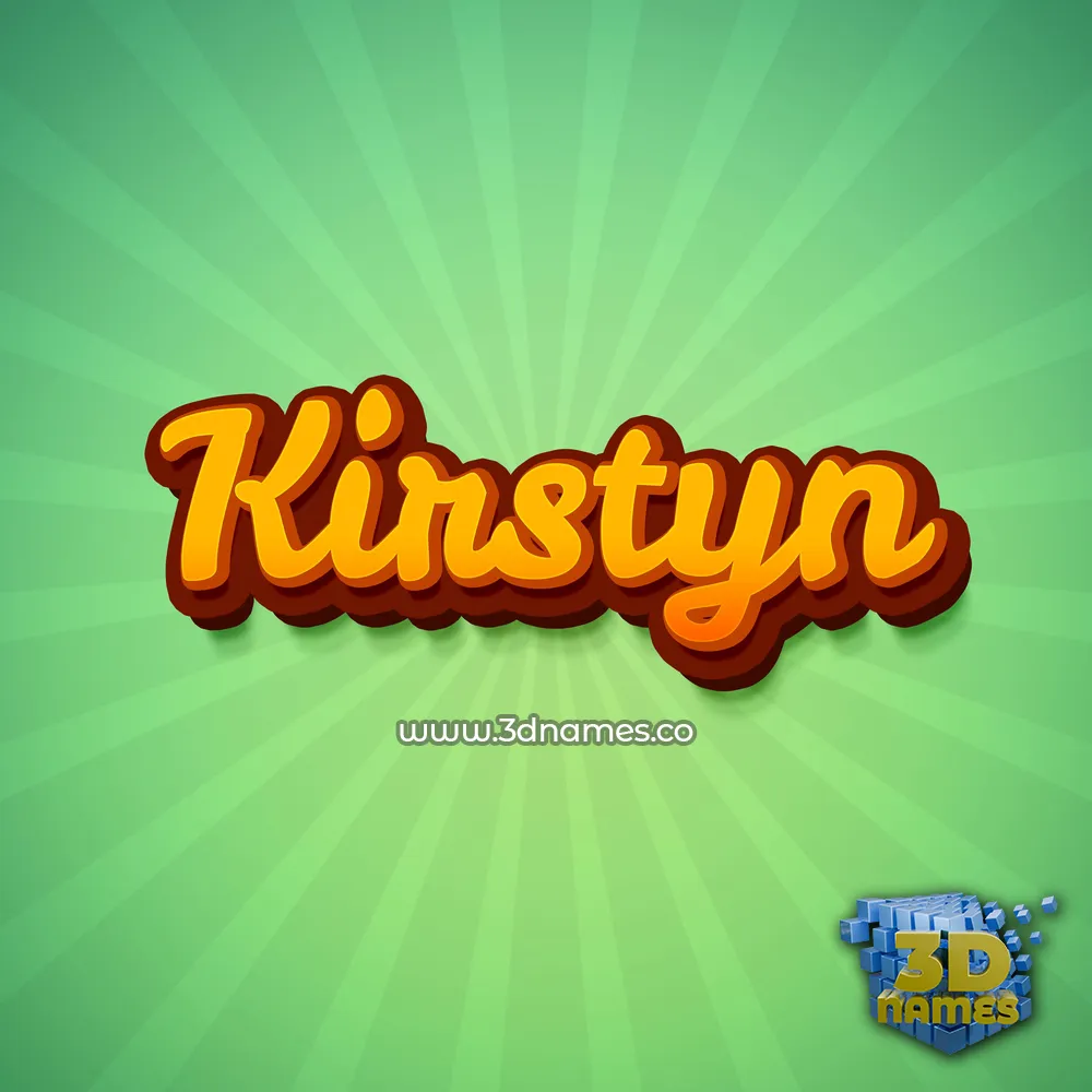 kirstyn in Green Rays style - 3D name wallpaper