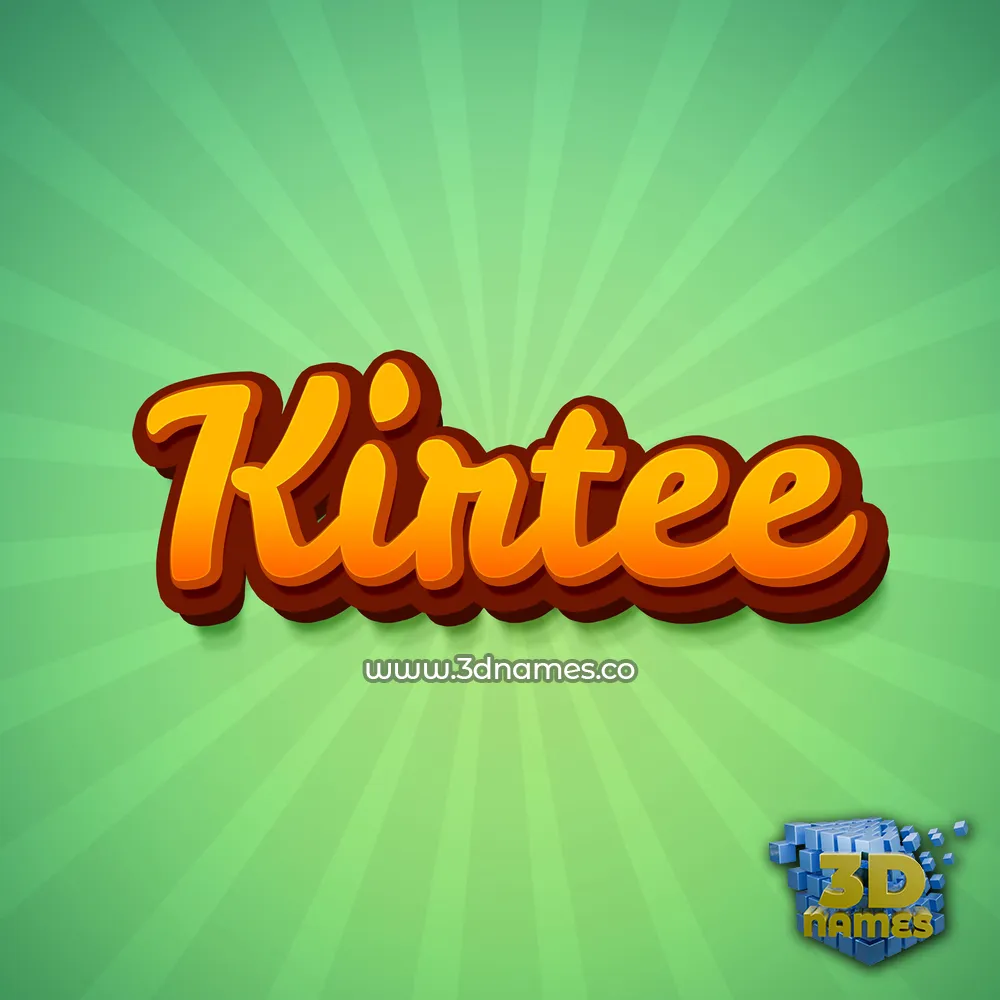 kirtee in Green Rays style - 3D name wallpaper