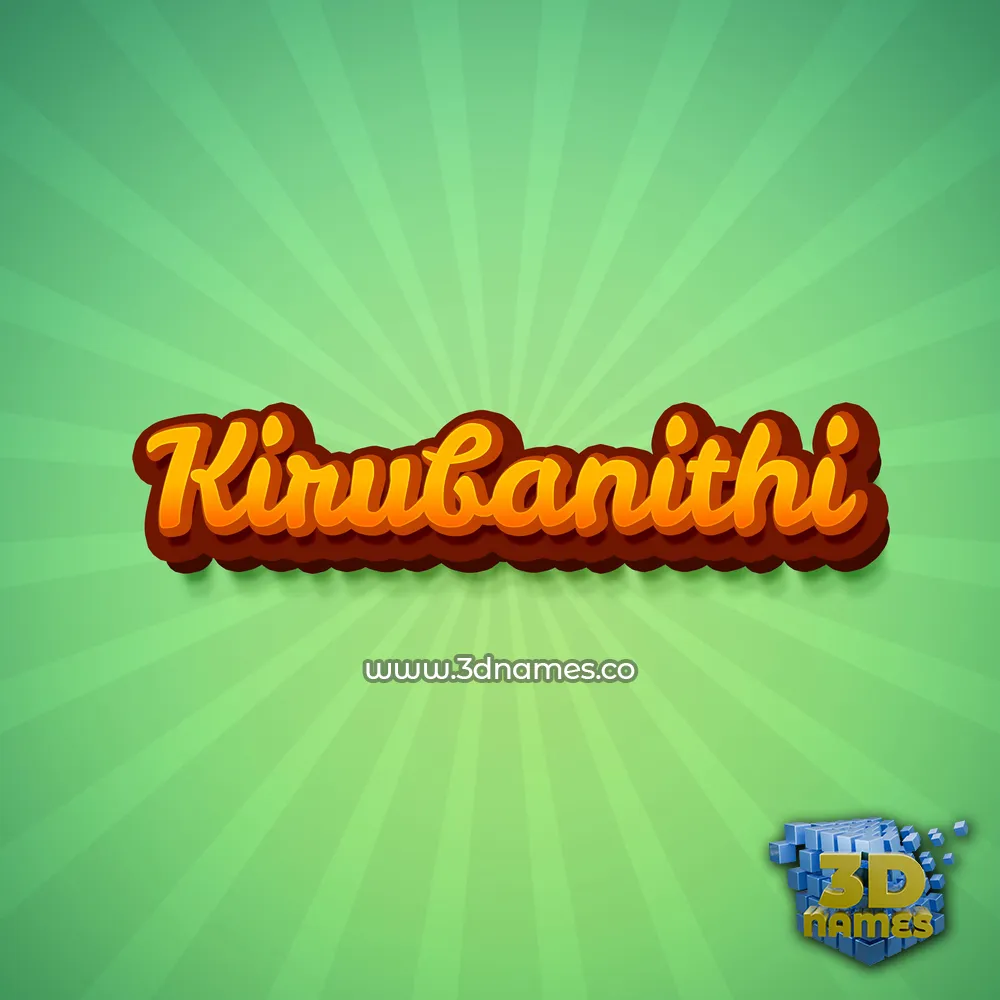 kirubanithi in Green Rays style - 3D name wallpaper