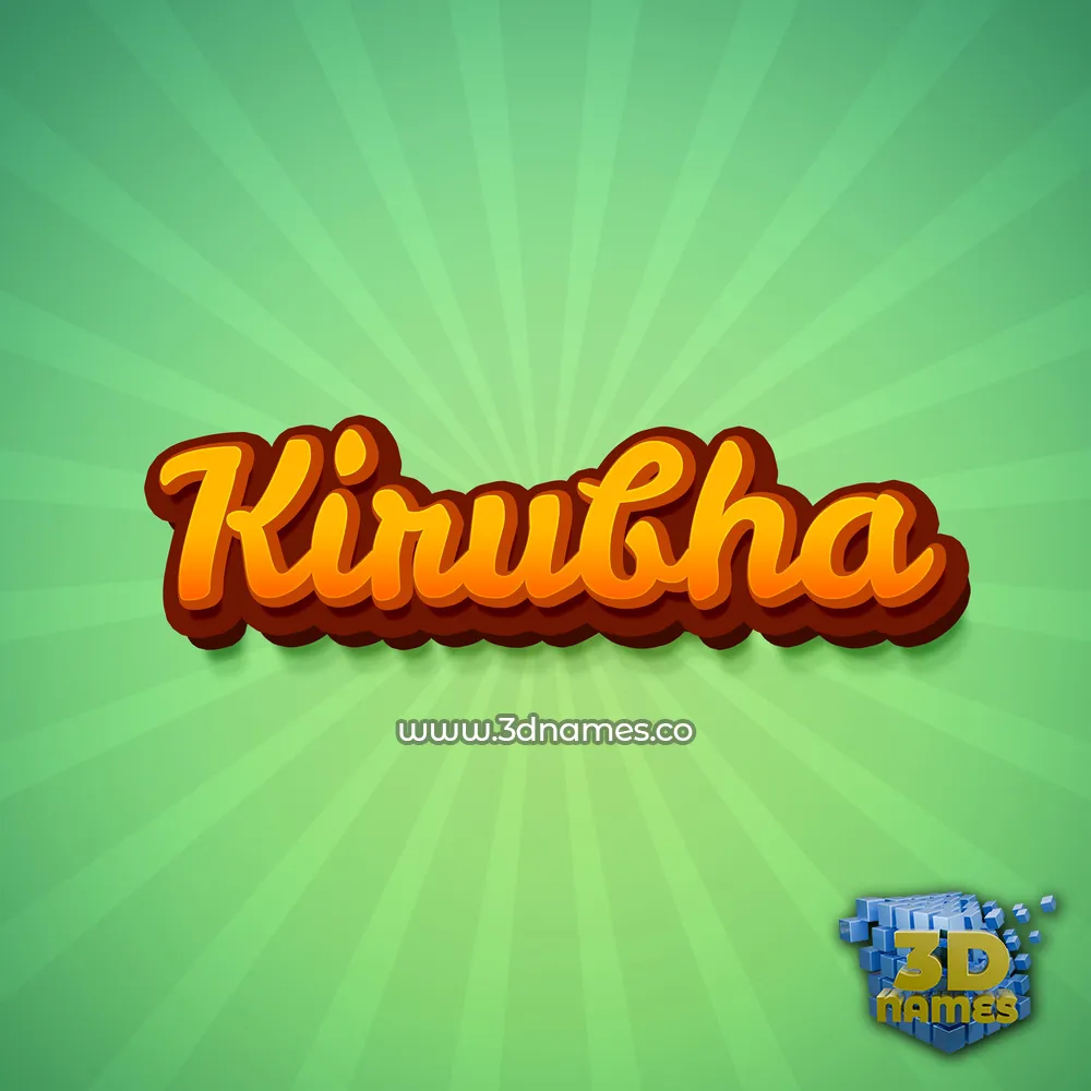 kirubha in Green Rays style - 3D name wallpaper