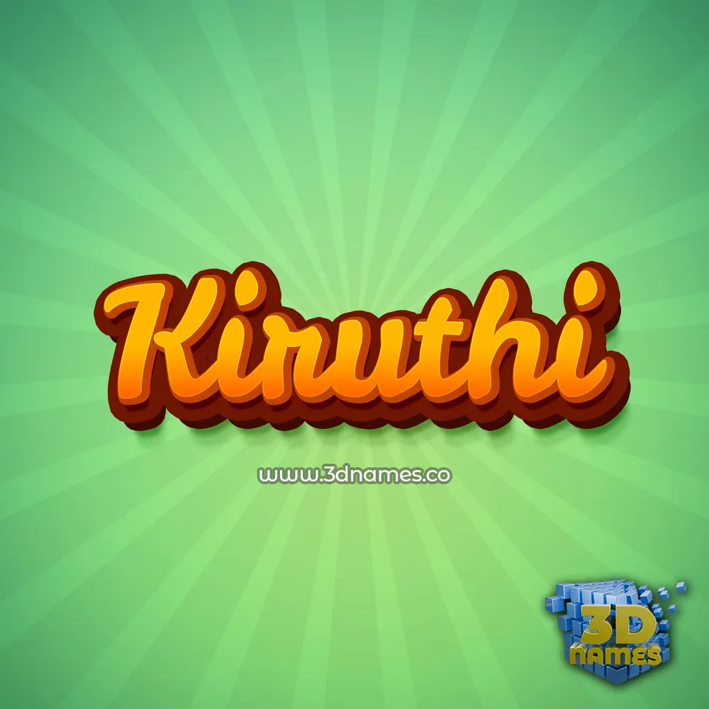 kiruthi in Green Rays style - 3D name wallpaper