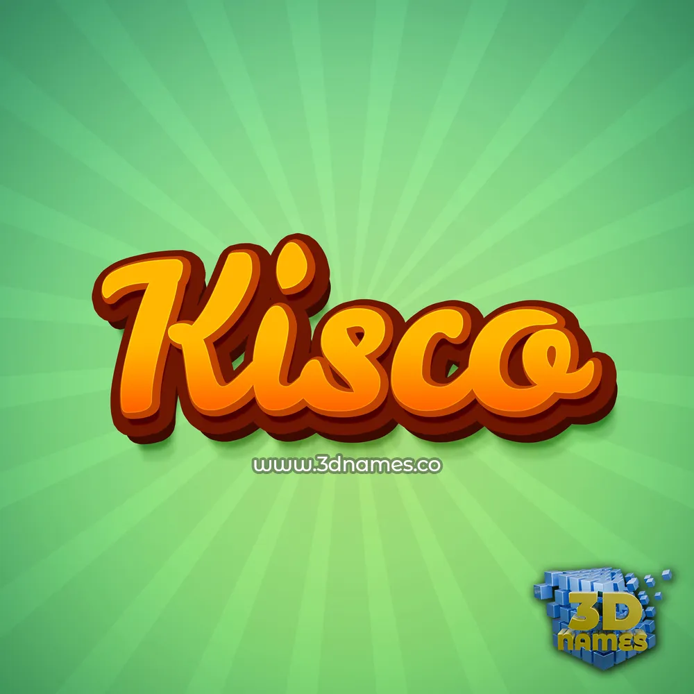 kisco in Green Rays style - 3D name wallpaper