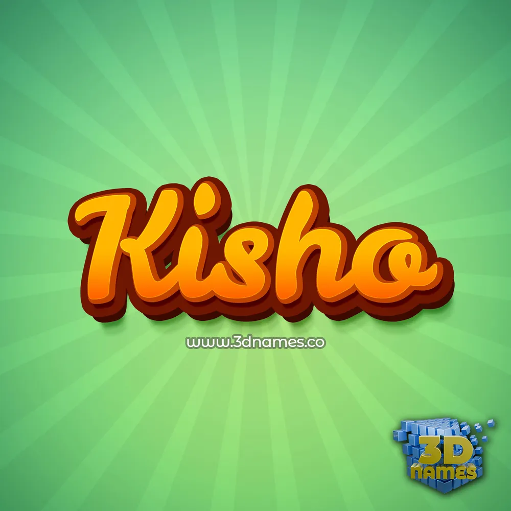 kisho in Green Rays style - 3D name wallpaper