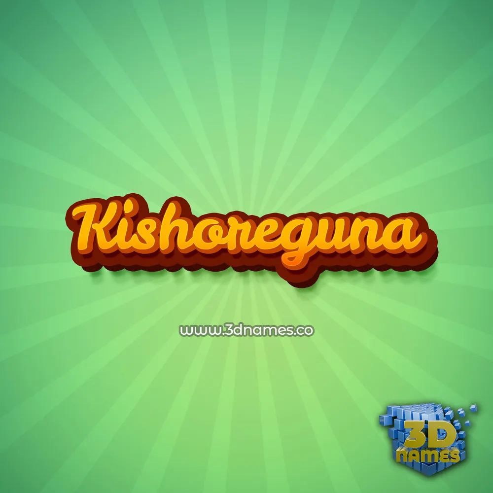 kishoreguna in Green Rays style - 3D name wallpaper