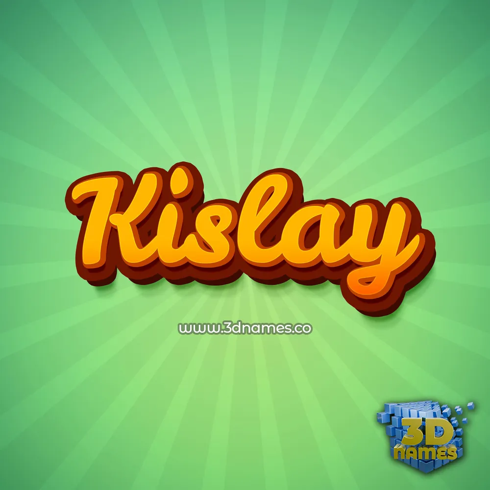 kislay in Green Rays style - 3D name wallpaper