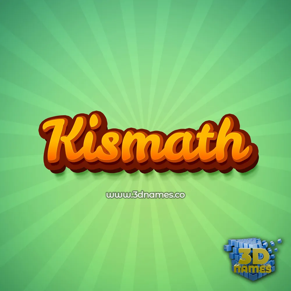 kismath in Green Rays style - 3D name wallpaper
