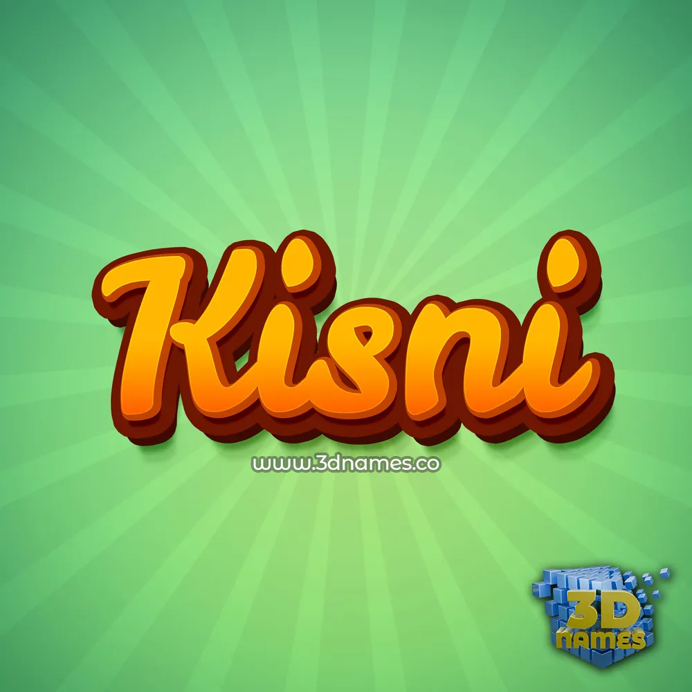 kisni in Green Rays style - 3D name wallpaper