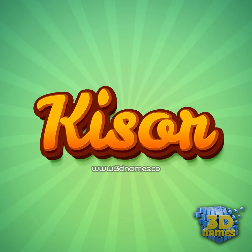 kisor in Green Rays style - 3D name wallpaper