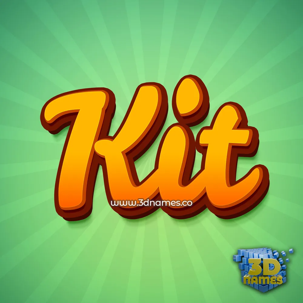 kit in Green Rays style - 3D name wallpaper