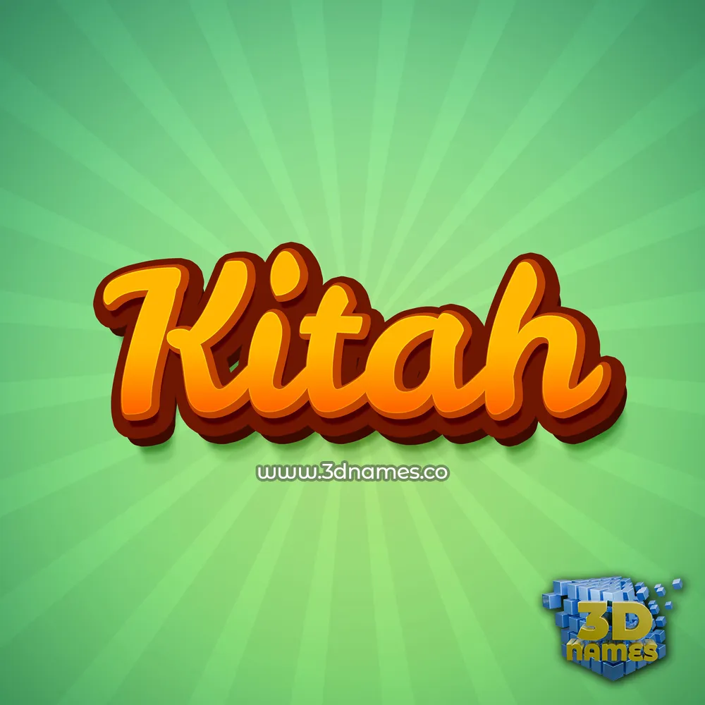 kitah in Green Rays style - 3D name wallpaper