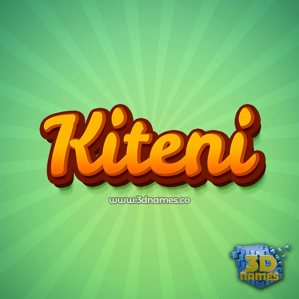 kiteni in Green Rays style - 3D name wallpaper