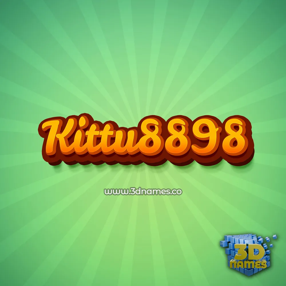 kittu8898 in Green Rays style - 3D name wallpaper