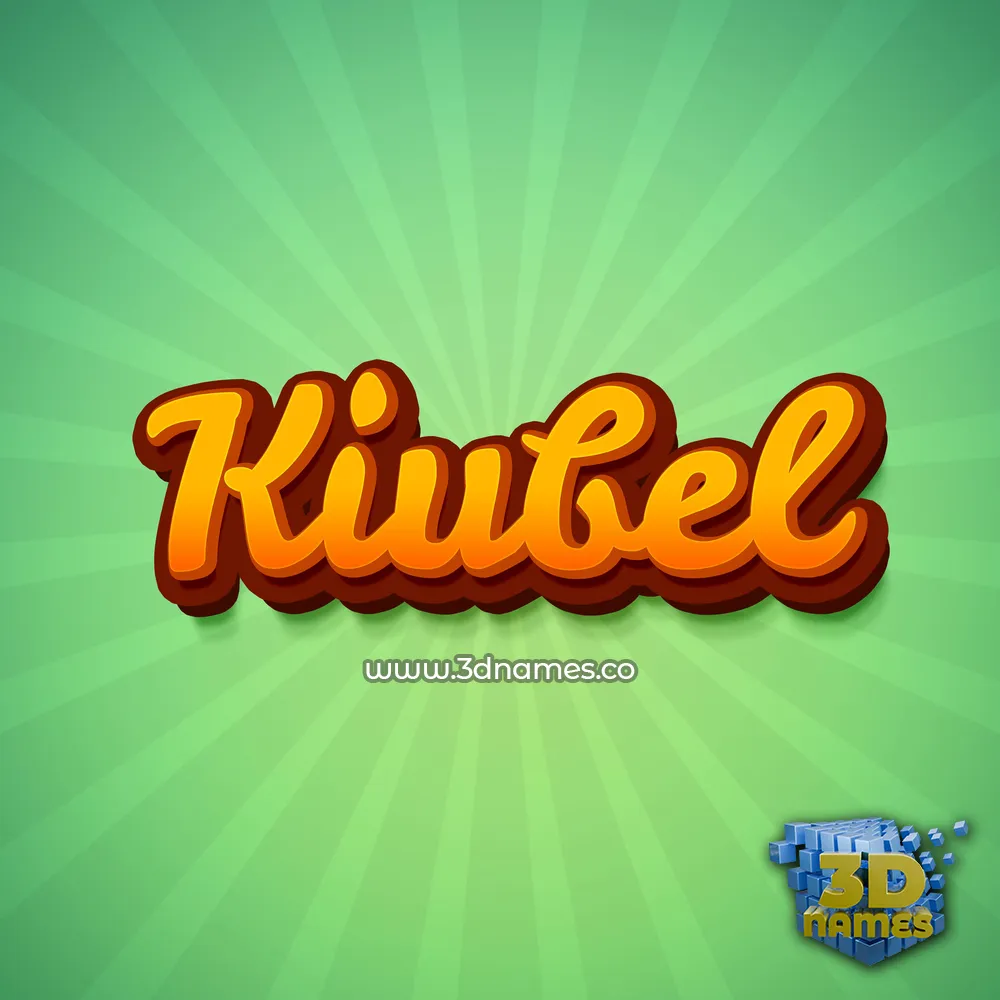 kiubel in Green Rays style - 3D name wallpaper