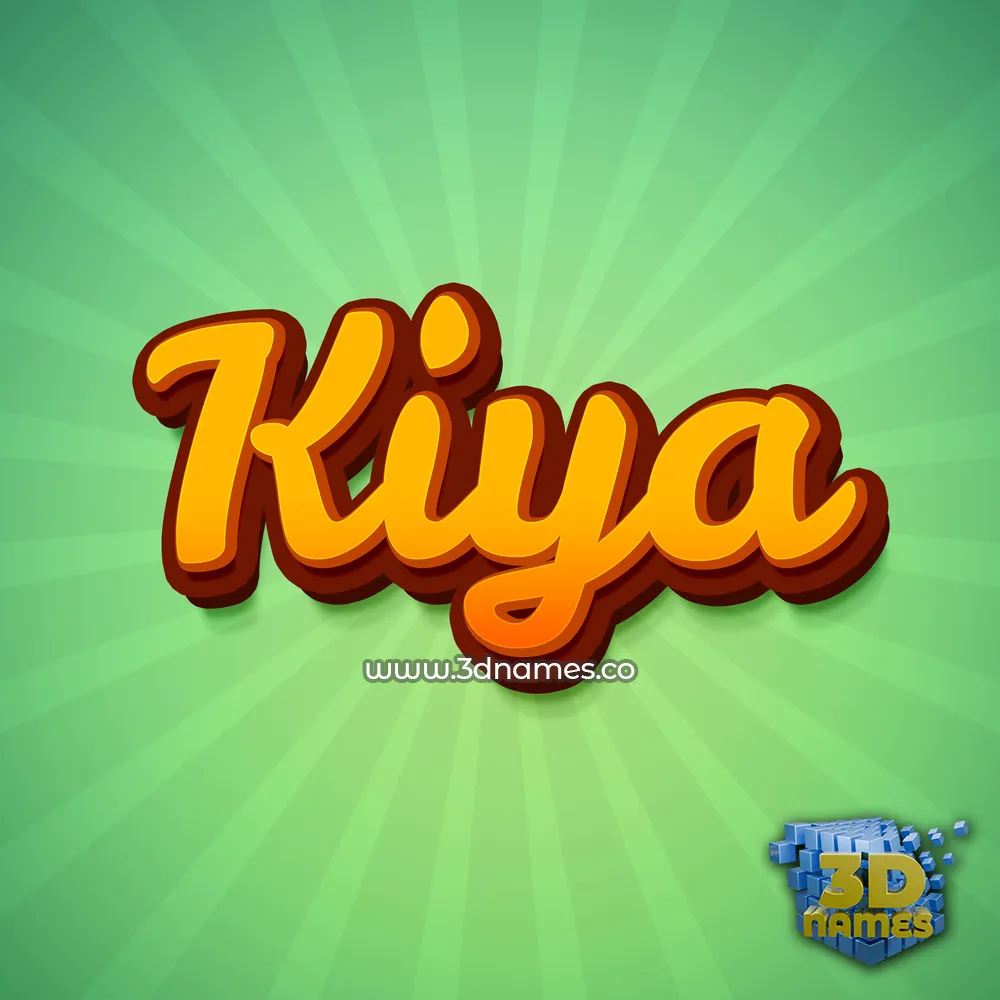 kiya in Green Rays style - 3D name wallpaper