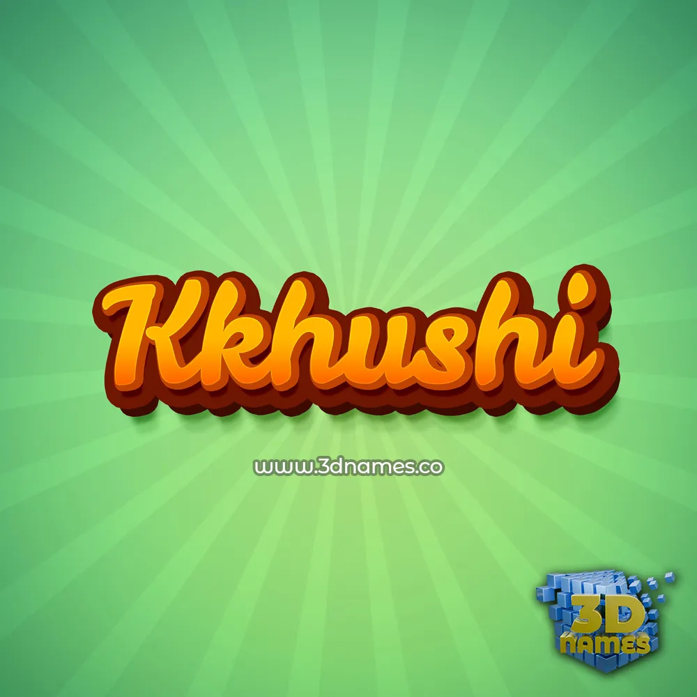 kkhushi in Green Rays style - 3D name wallpaper