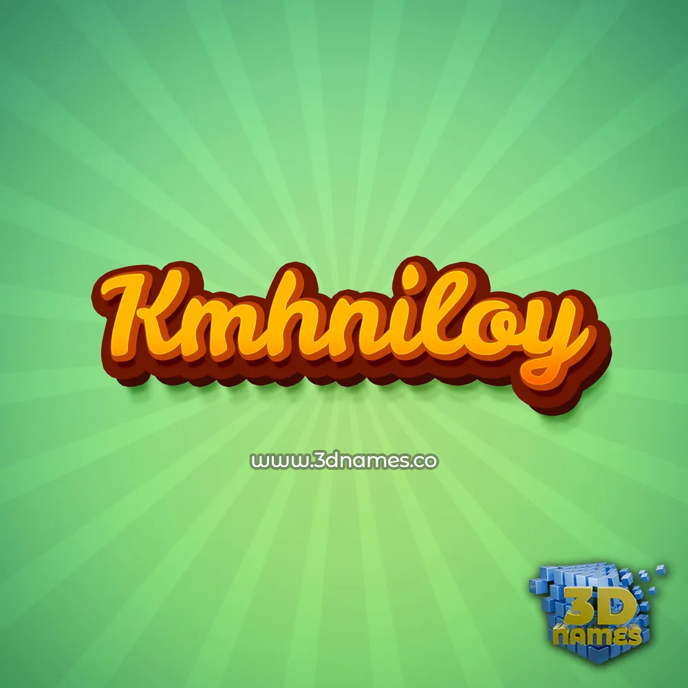 kmhniloy in Green Rays style - 3D name wallpaper