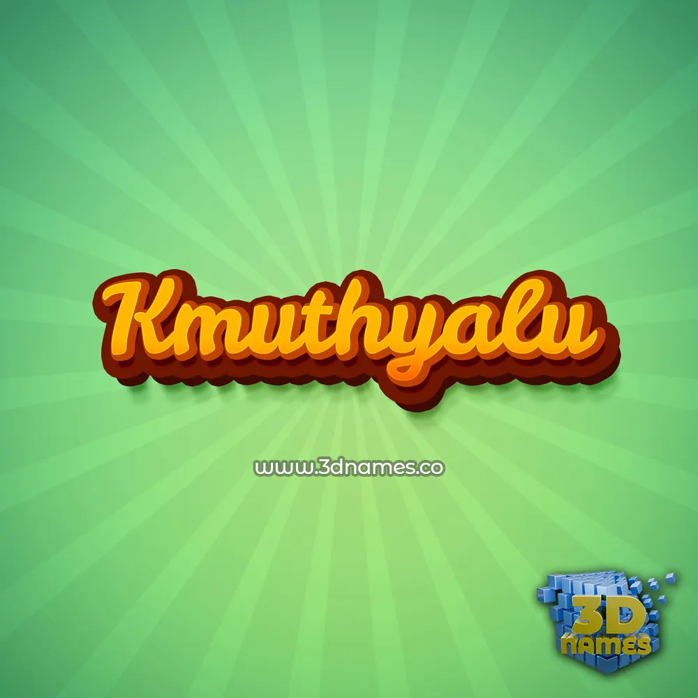 kmuthyalu in Green Rays style - 3D name wallpaper