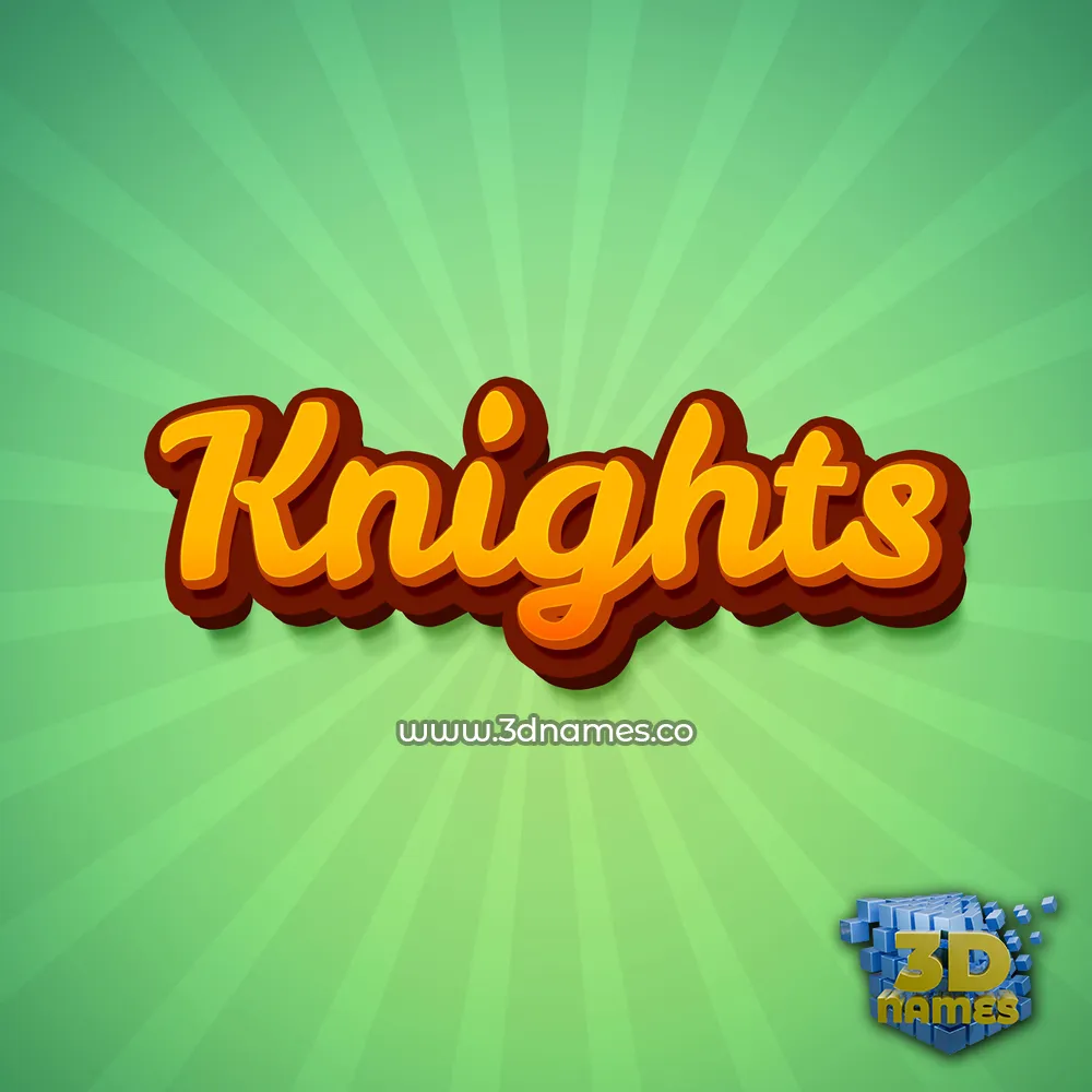 knights in Green Rays style - 3D name wallpaper