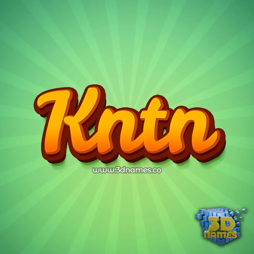 kntn in Green Rays style - 3D name wallpaper