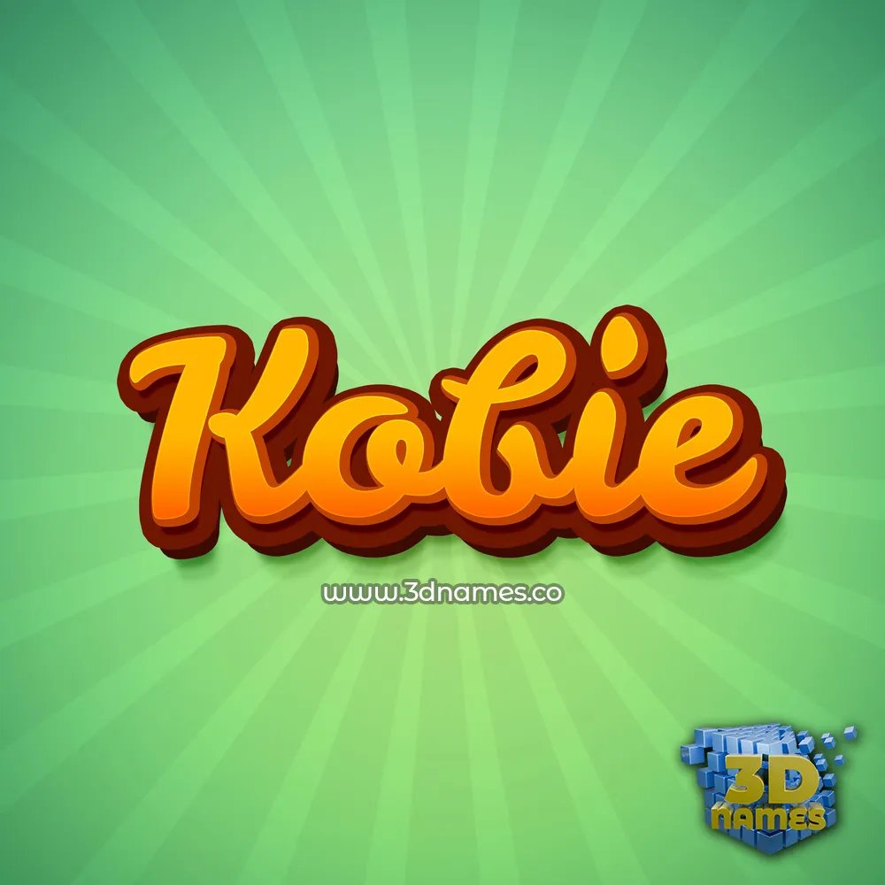 kobie in Green Rays style - 3D name wallpaper