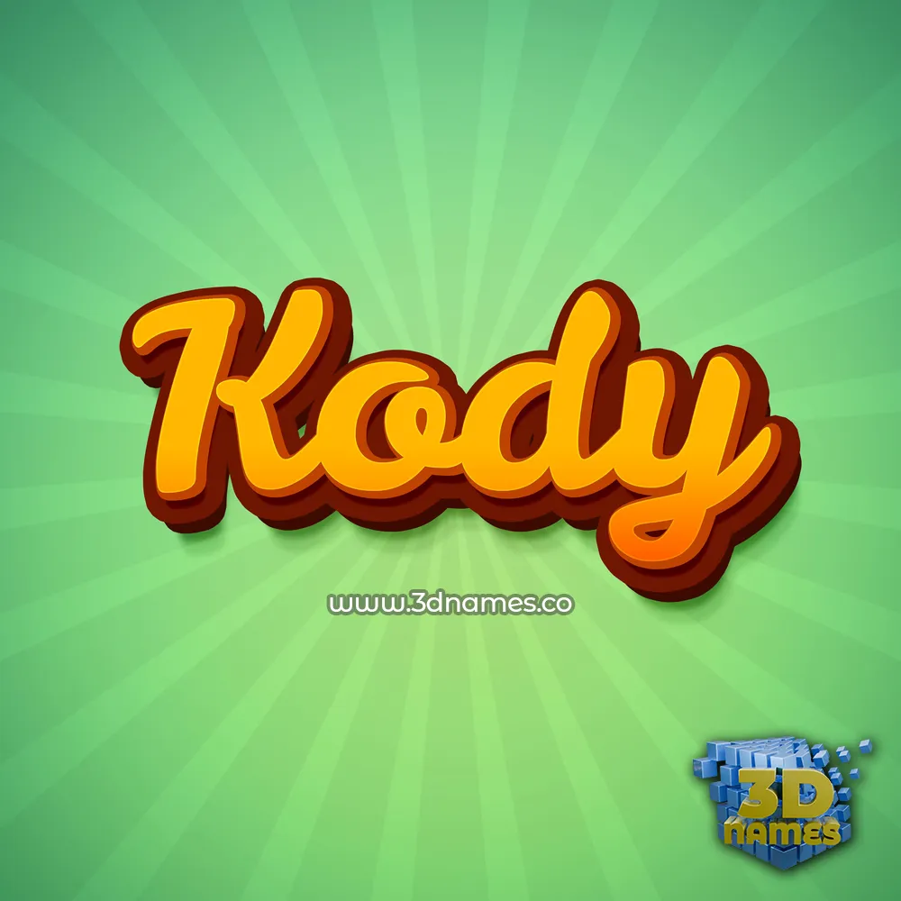 kody in Green Rays style - 3D name wallpaper