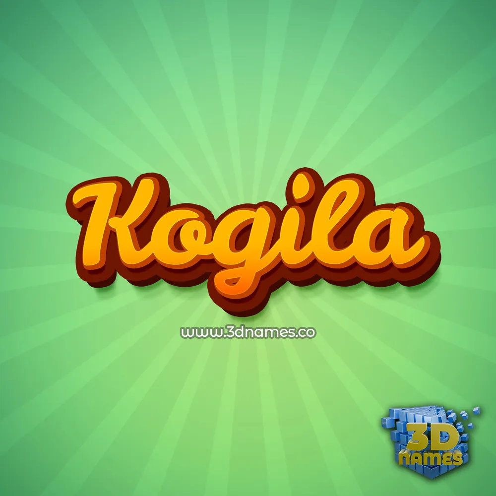 kogila in Green Rays style - 3D name wallpaper