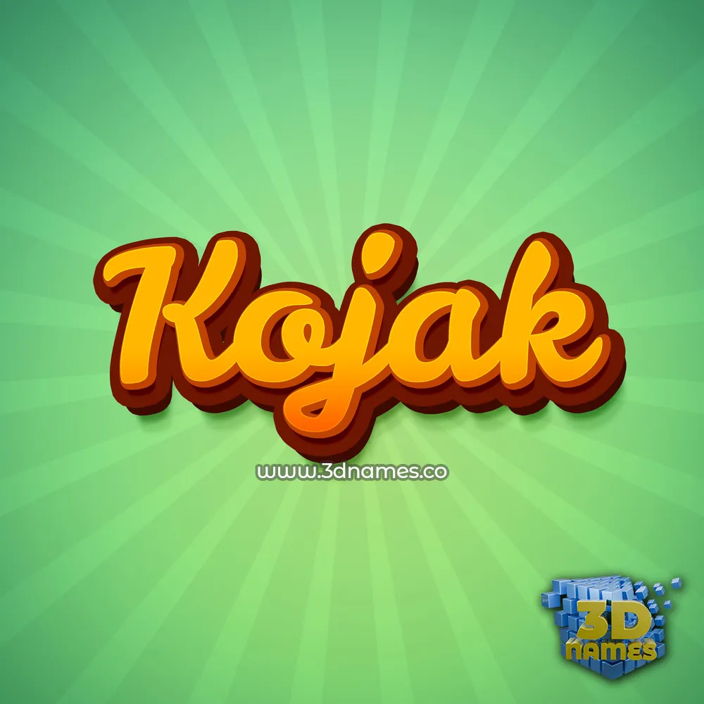 kojak in Green Rays style - 3D name wallpaper