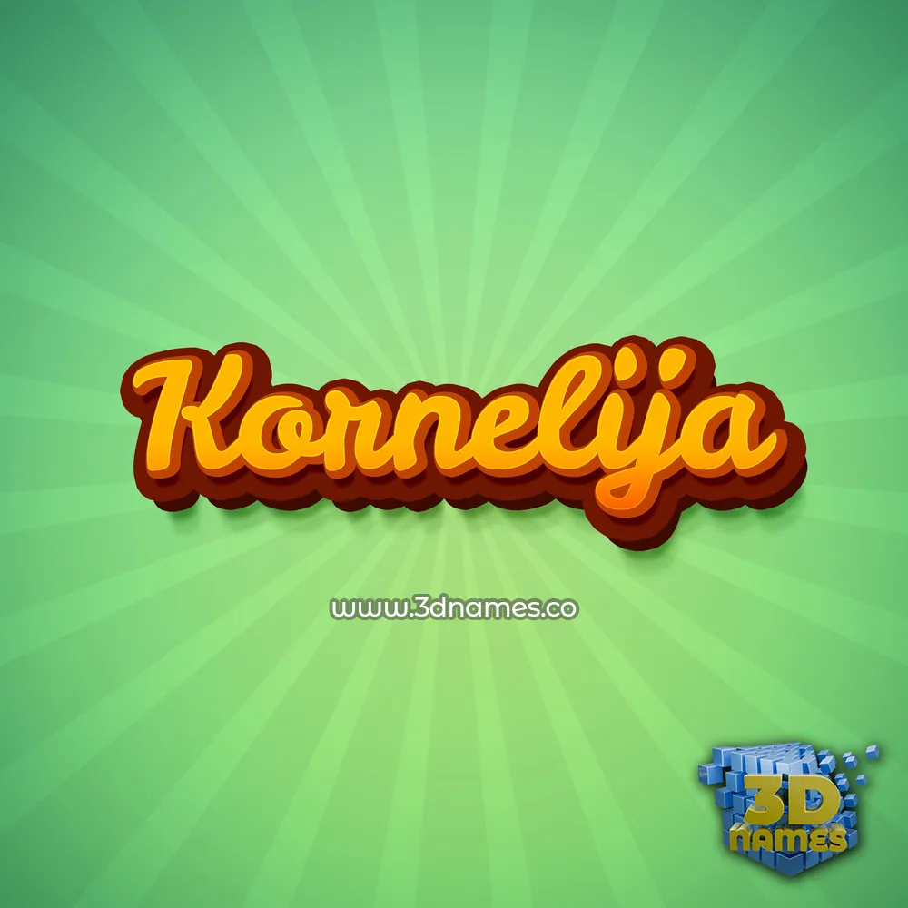 kornelija in Green Rays style - 3D name wallpaper