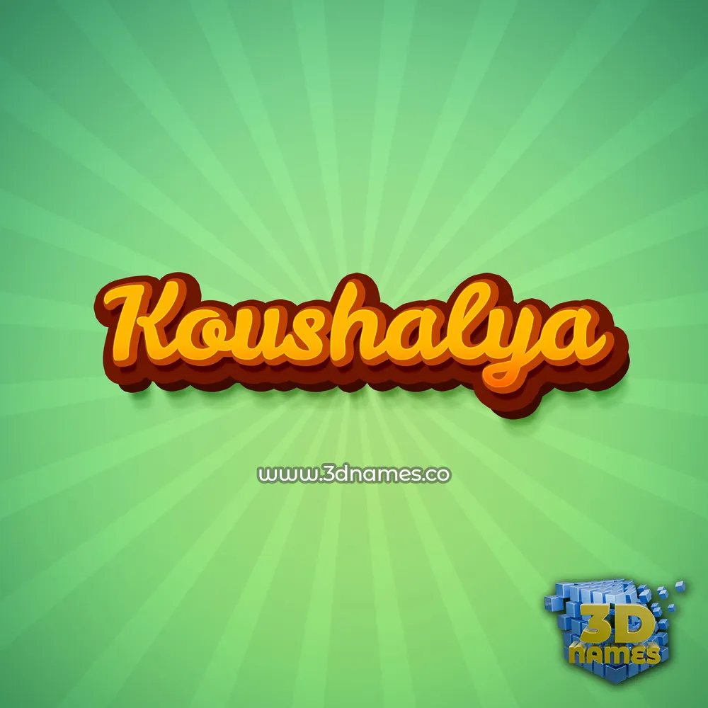 koushalya in Green Rays style - 3D name wallpaper