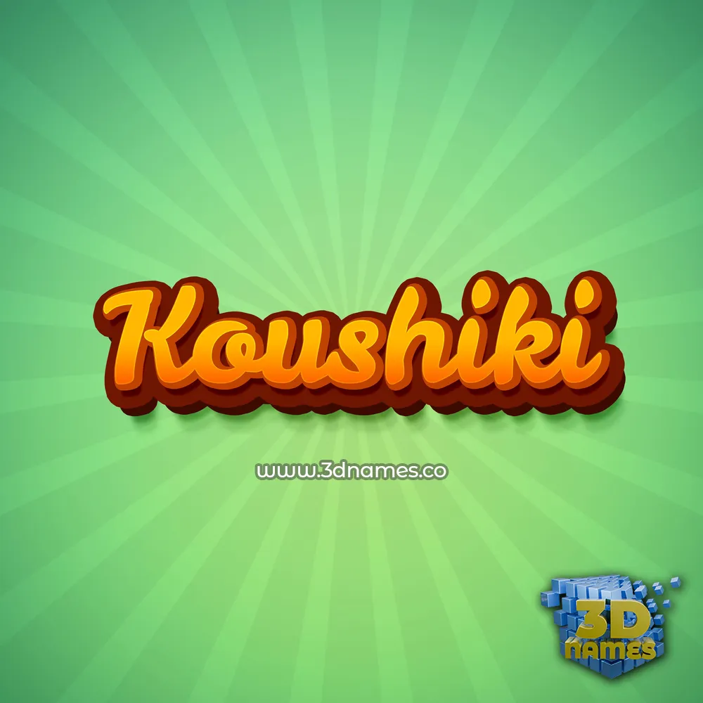 koushiki in Green Rays style - 3D name wallpaper
