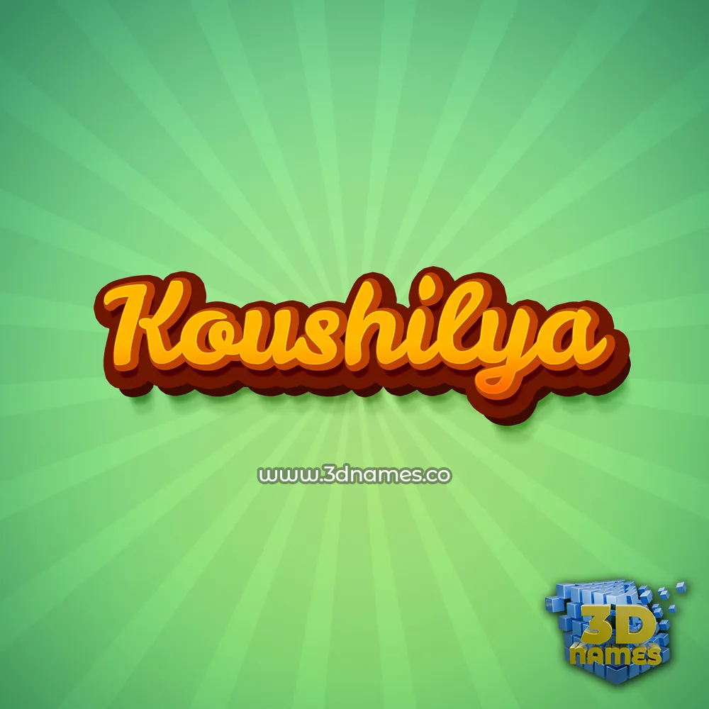 koushilya in Green Rays style - 3D name wallpaper