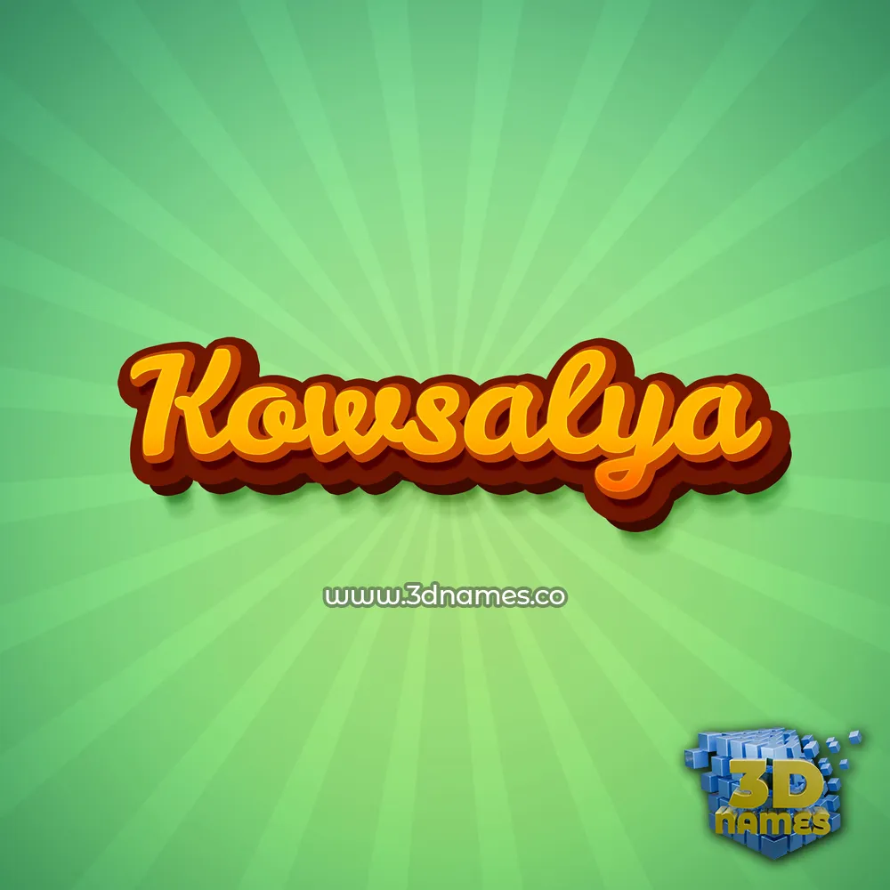 kowsalya in Green Rays style - 3D name wallpaper