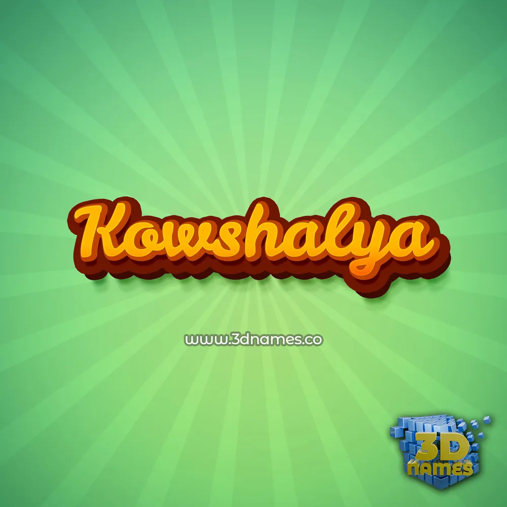 kowshalya in Green Rays style - 3D name wallpaper