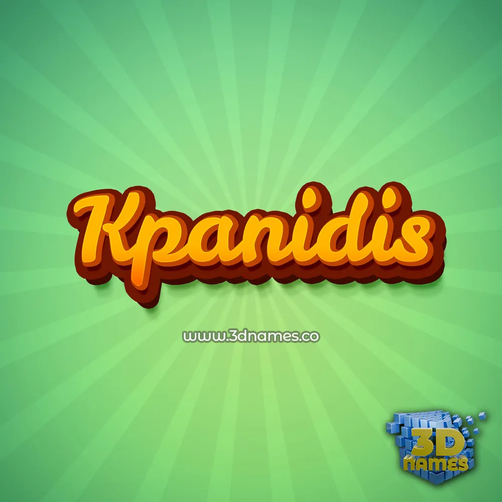 kpanidis in Green Rays style - 3D name wallpaper