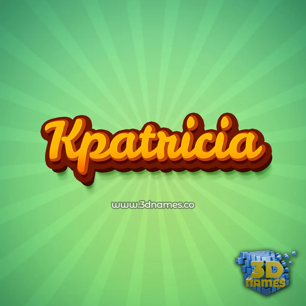 kpatricia in Green Rays style - 3D name wallpaper