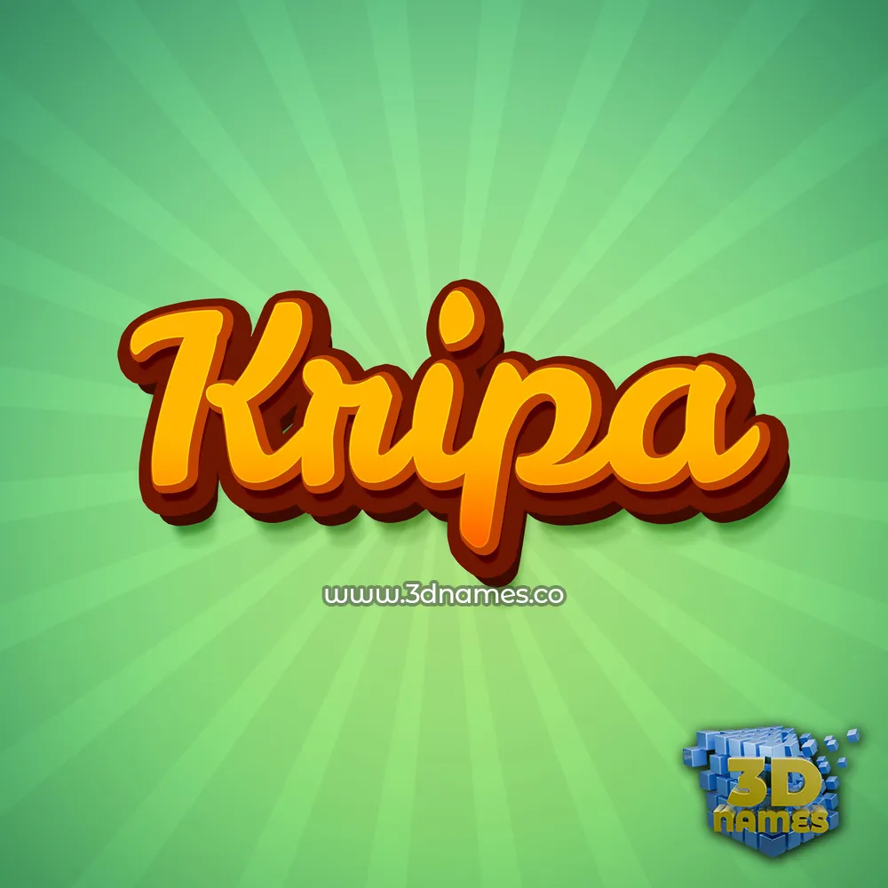 kripa in Green Rays style - 3D name wallpaper