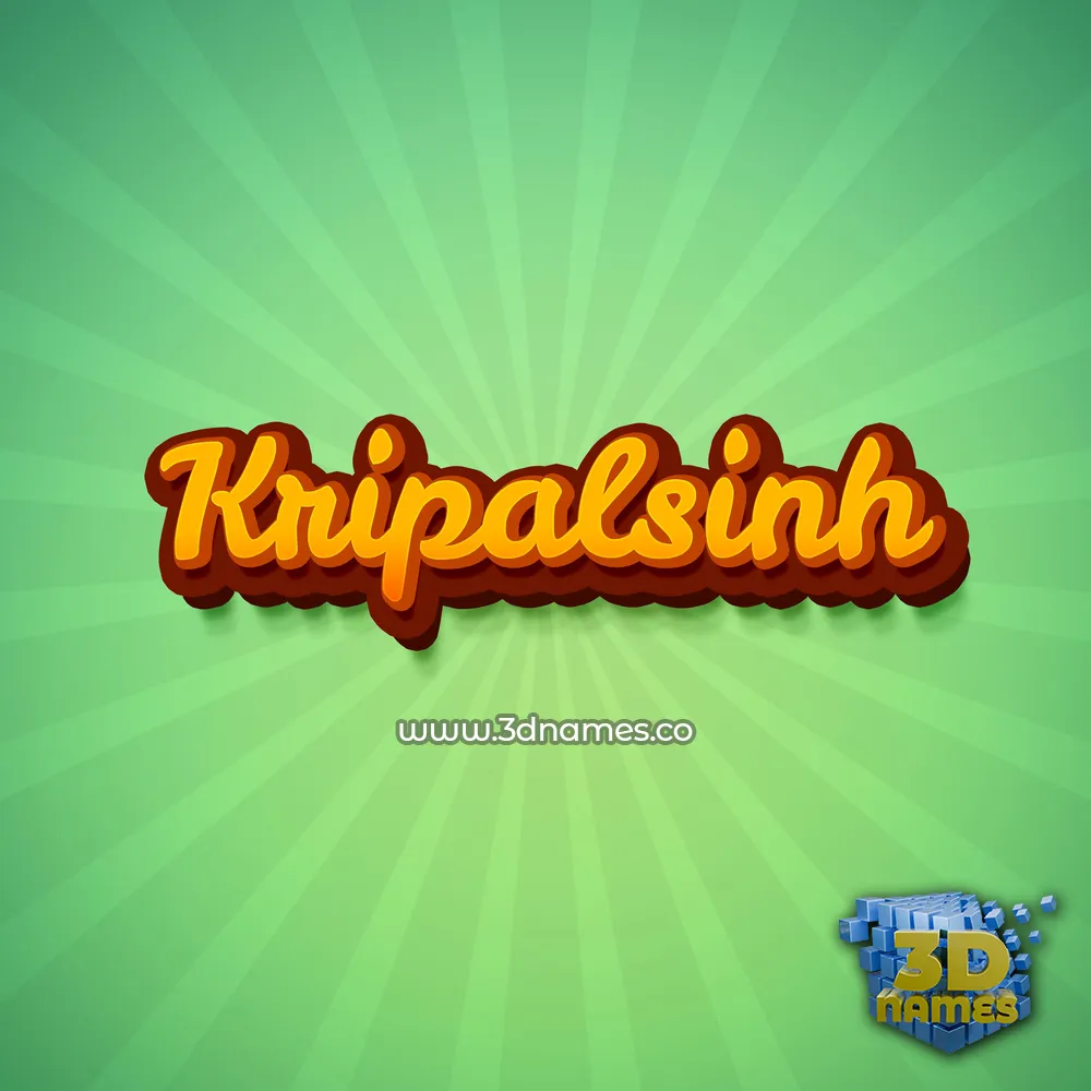 kripalsinh in Green Rays style - 3D name wallpaper