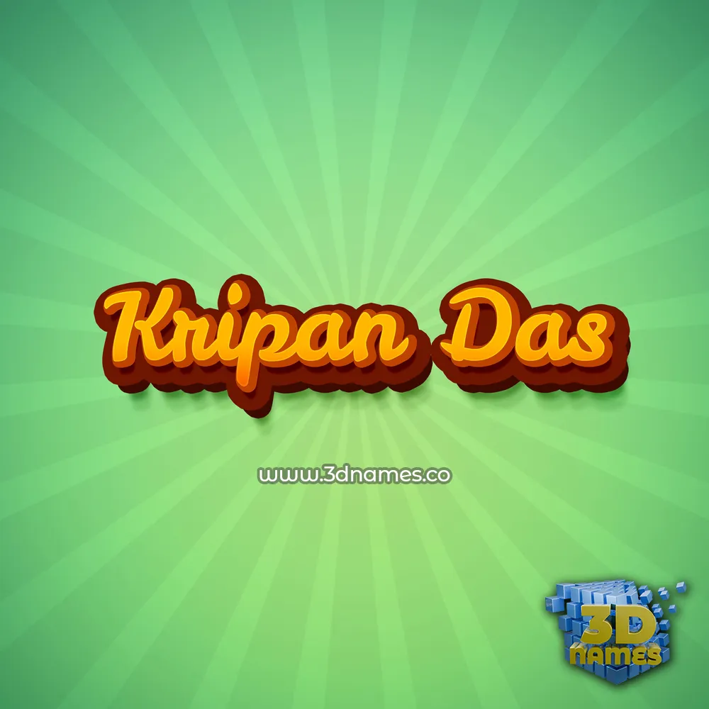 kripan das in Green Rays style - 3D name wallpaper