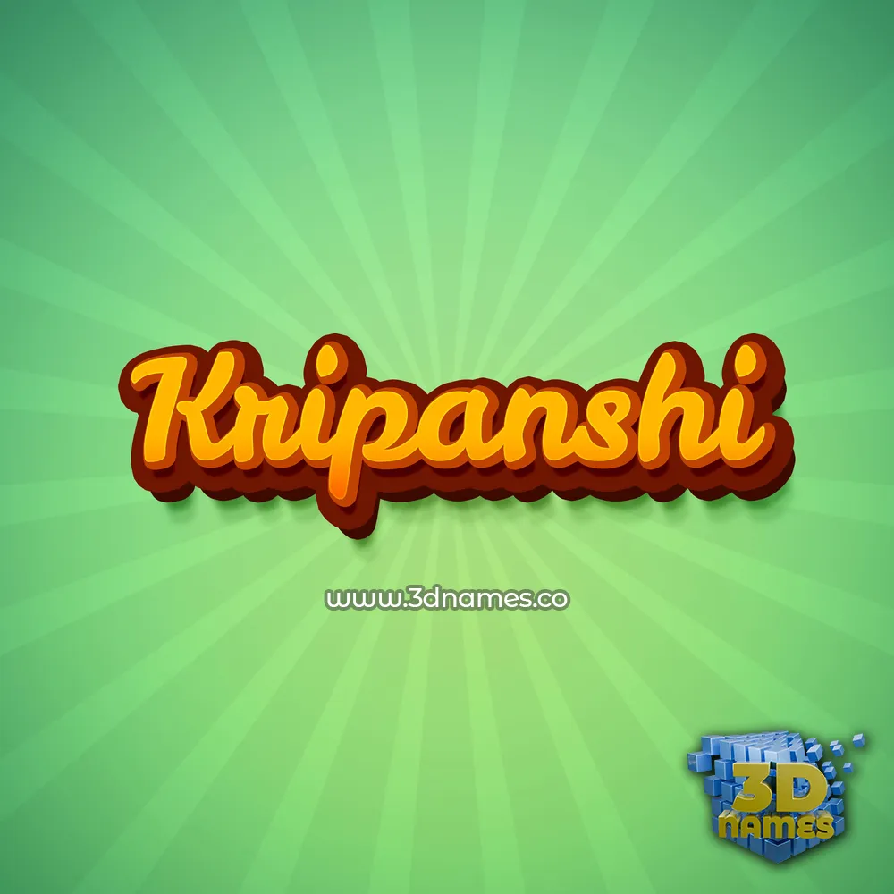 kripanshi in Green Rays style - 3D name wallpaper