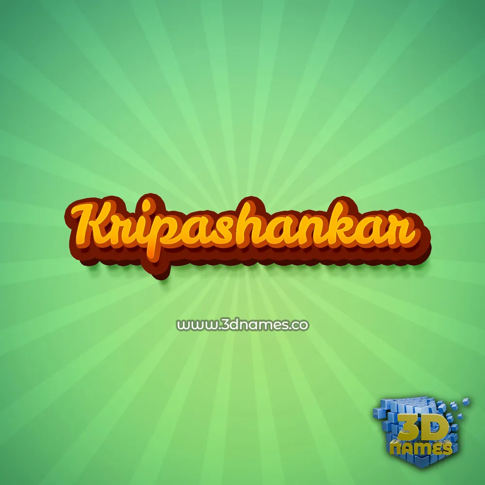 kripashankar in Green Rays style - 3D name wallpaper