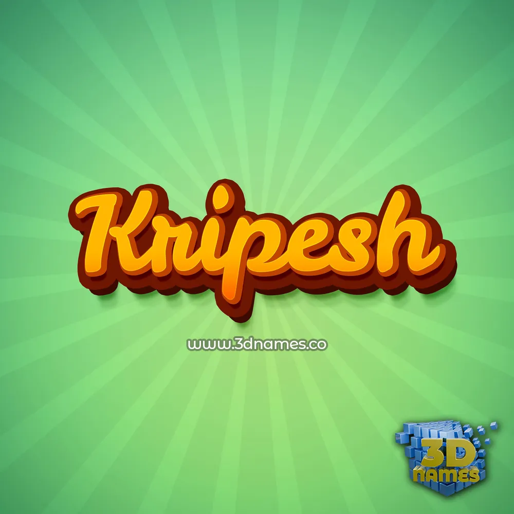 kripesh in Green Rays style - 3D name wallpaper