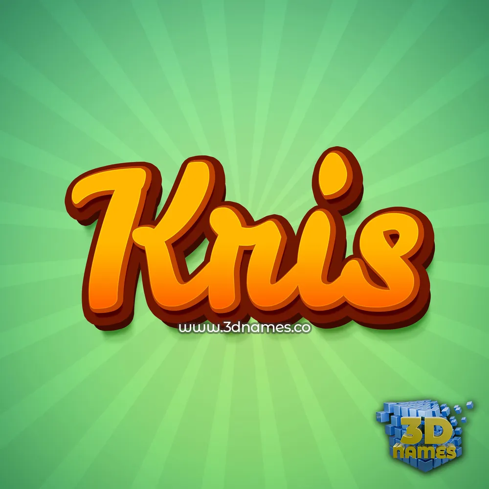 kris in Green Rays style - 3D name wallpaper