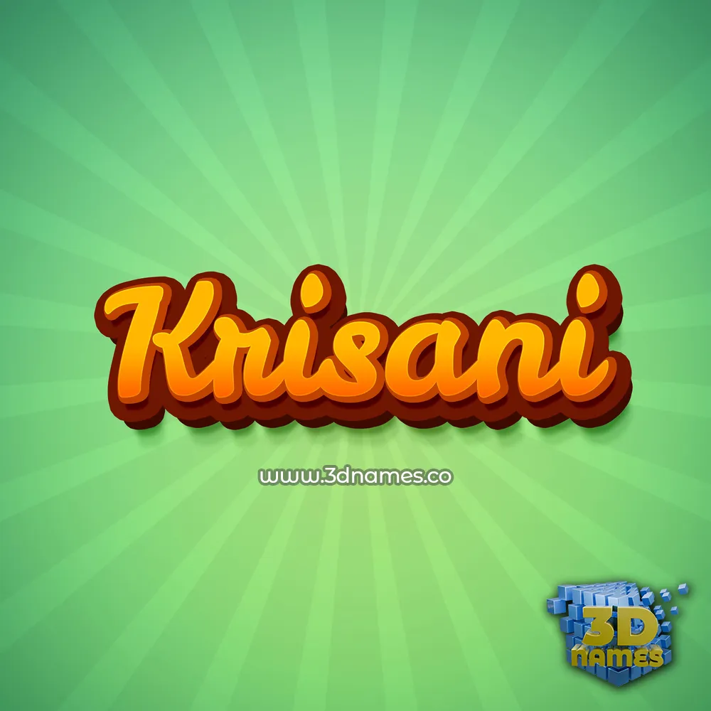 krisani in Green Rays style - 3D name wallpaper